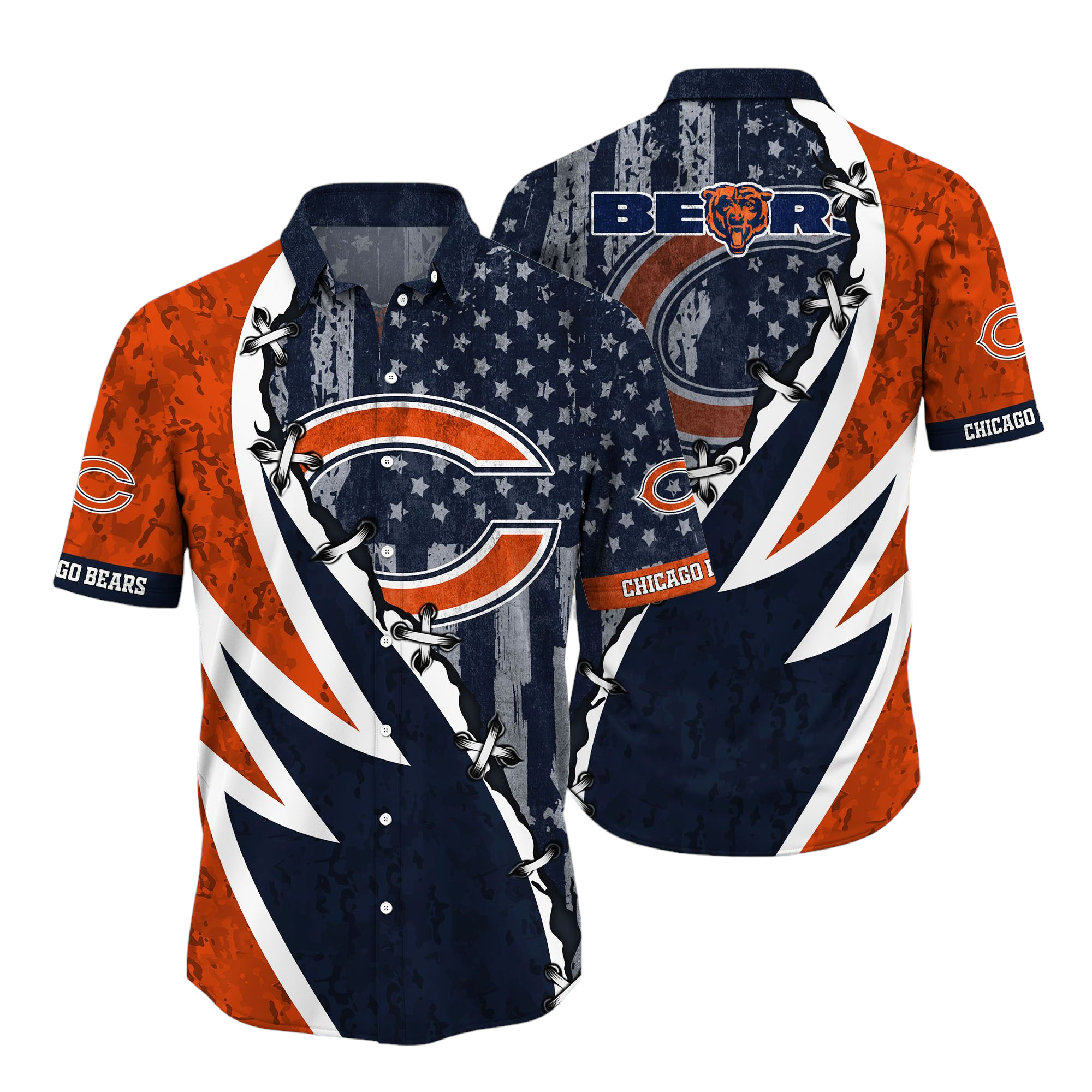 nfl chicago bears Hawaiian Shirt Aloha Shirt for Men Women