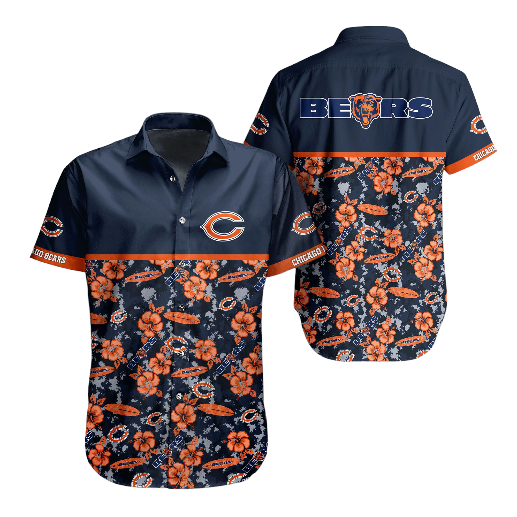 nfl chicago bears Hawaiian Shirt Aloha Shirt for Men Women