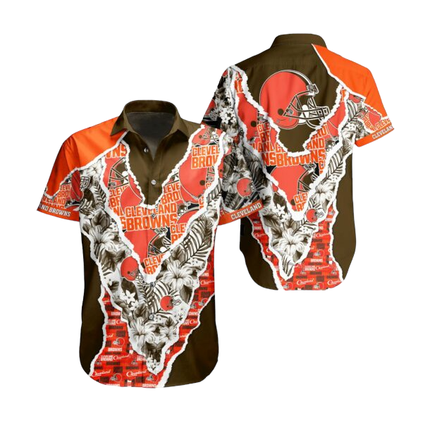 nfl cleveland browns Hawaiian Shirt Aloha Shirt for Men Women