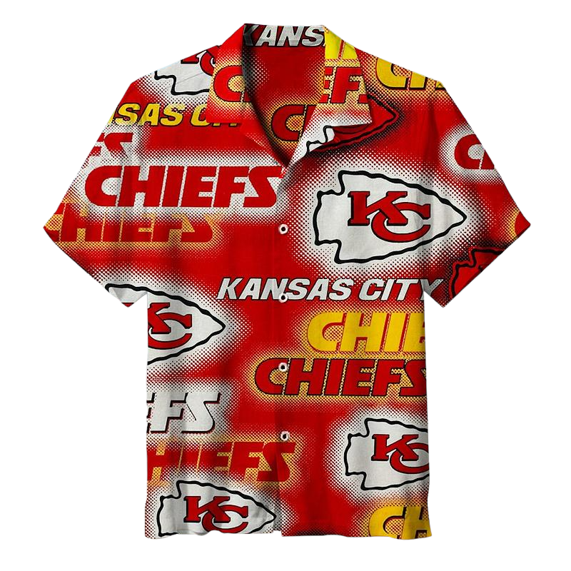 nfl kansas city chiefs short sleeve Hawaiian Shirt Aloha Shirt for Men Women