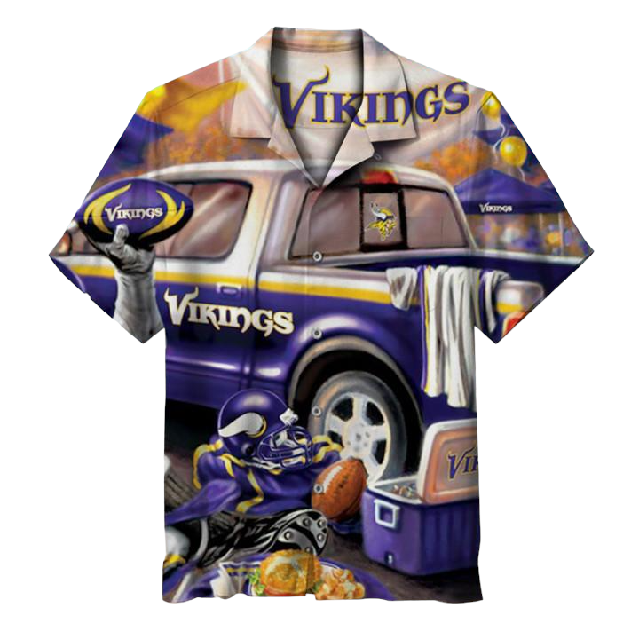 nfl minnesota vikings retro Hawaiian Shirt Aloha Shirt for Men Women