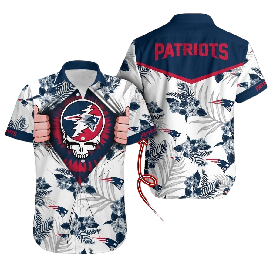nfl new england patriots grateful dead gift for fan personalized hawai