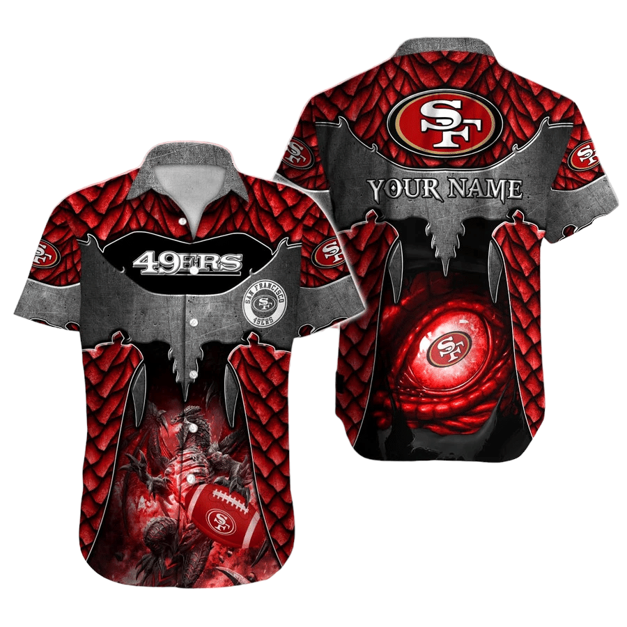 nfl san francisco 49ers men hawaiian shirt