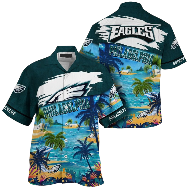 philadelphia eagles nfl customized summer Hawaiian Shirt Aloha Shirt for Men Women