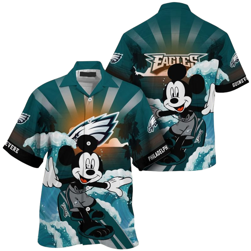 philadelphia eagles nfl summer customized Hawaiian Shirt Aloha Shirt for Men Women