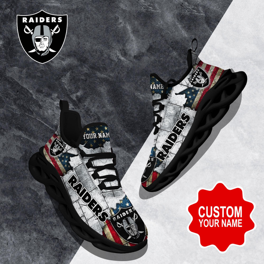 Las Vegas Raiders NFL Clunky Max Soul Shoes Custom