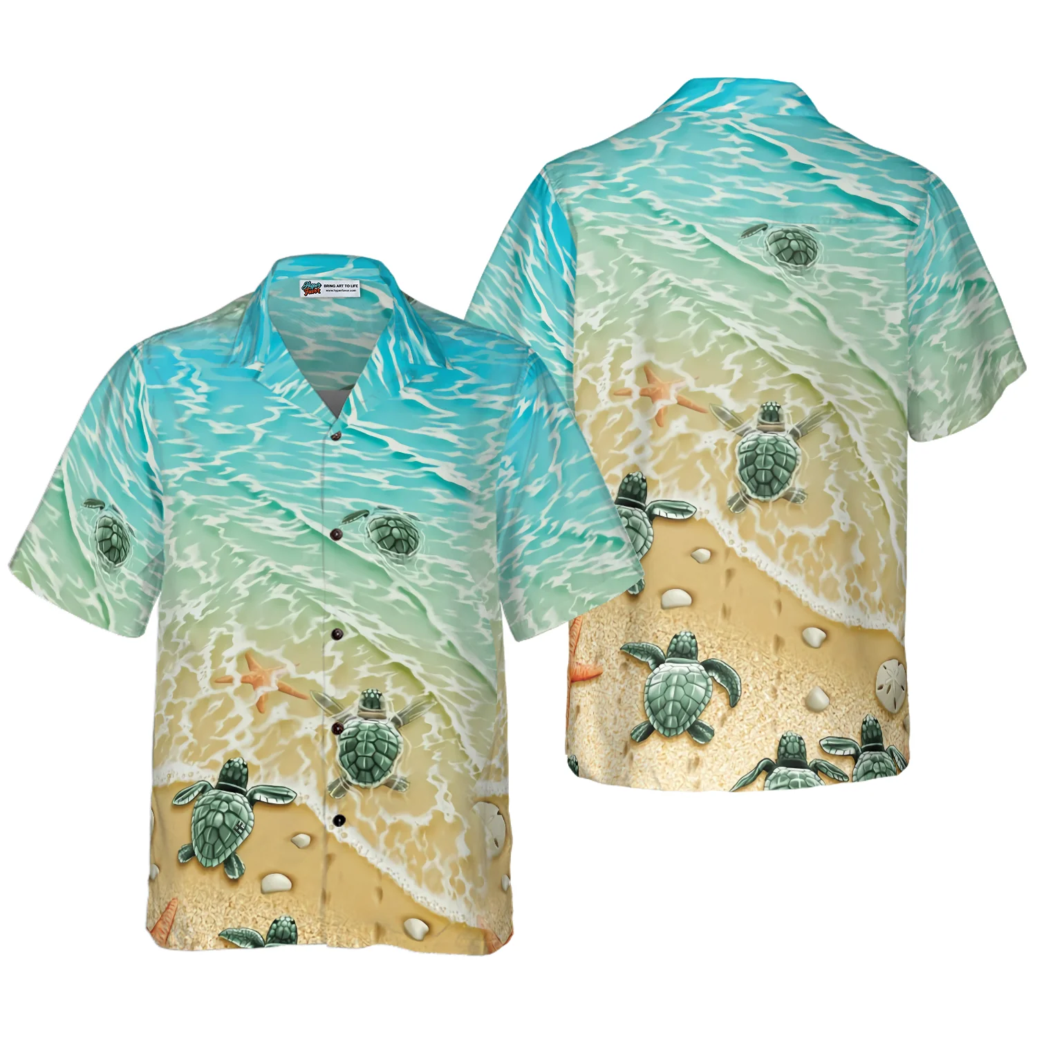 Baby Sea Turtles Hawaiian Shirt Aloha Shirt For Men and Women