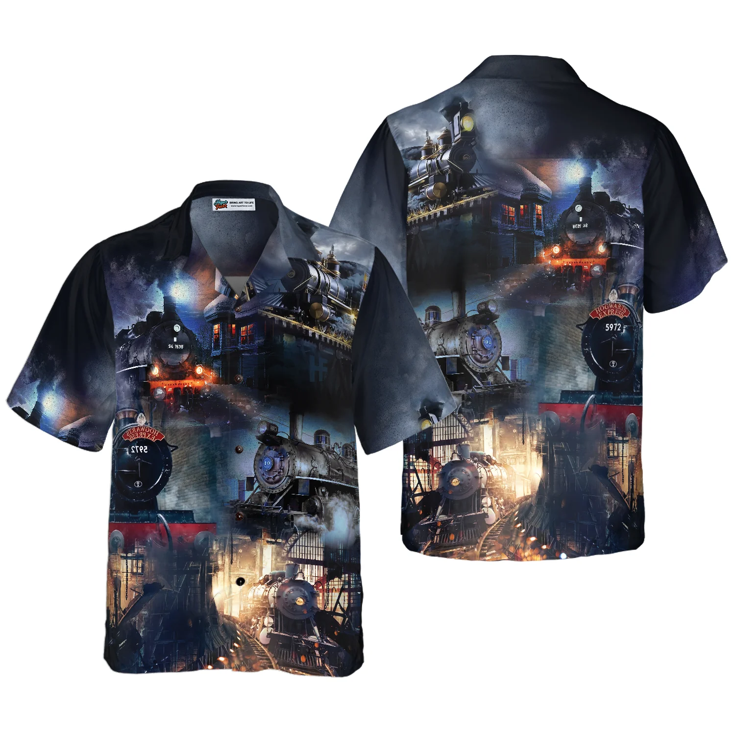 Train Locomotive Hawaiian Shirt Aloha Shirt For Men and Women