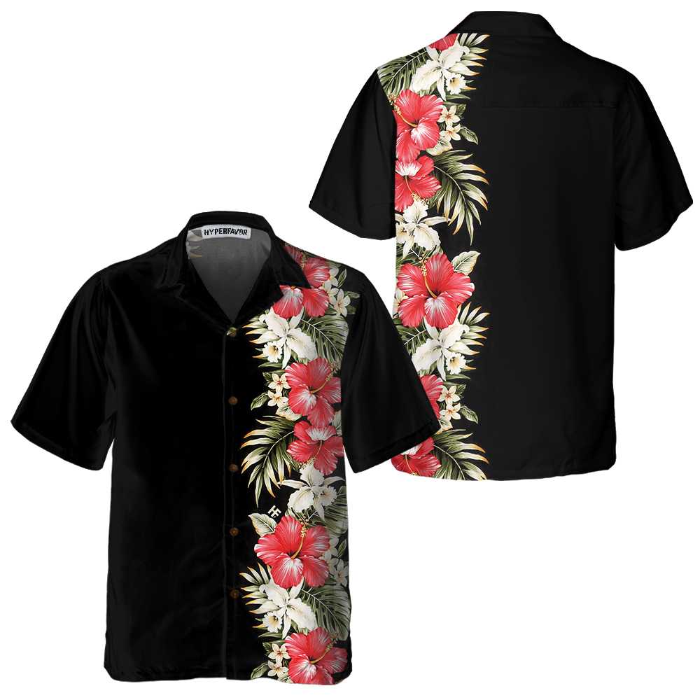 Red Hibiscus Hawaiian Shirt Unique Hibiscus Print Shirt Aloha Shirt For Men and Women