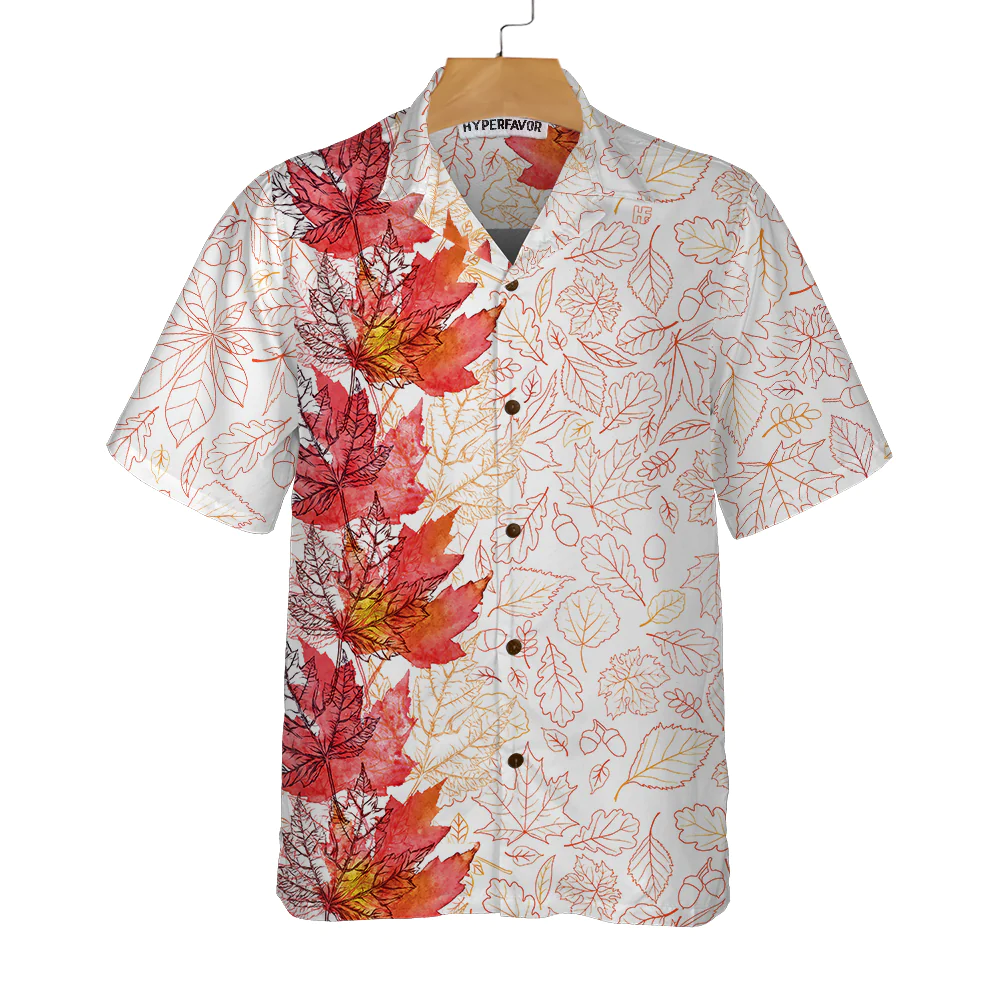 Thanksgiving Hello Autumn Hawaiian Shirt Fall Vibe Thanksgiving Shirt Best Gift For Thanksgiving Day Aloha Shirt For Men and Women