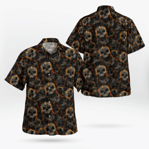 Skull Hawaiian Shirt Aloha Shirt For Men Women
