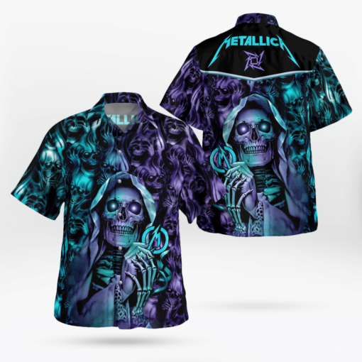Metallica Skull Hawaii Shirt Aloha Shirt For Men Women