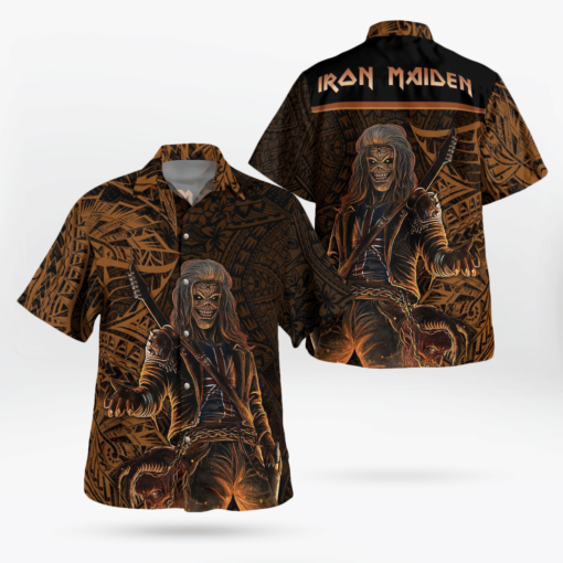 Iron Maiden Dark Tribal Hawaii Shirt Aloha Shirt For Men Women