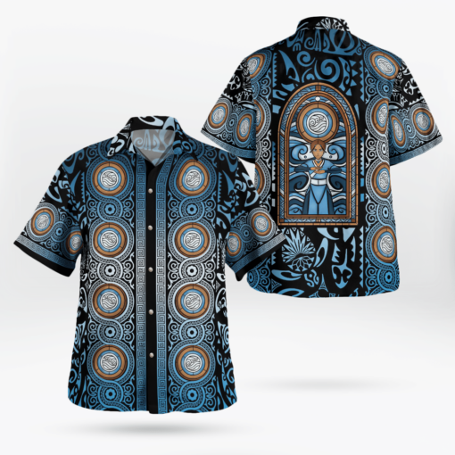 Avatar Waterbender Pattern Outfit Aloha Shirt For Men Women