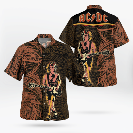 AC/DC Tribal Hawaii Shirt Aloha Shirt For Men Women