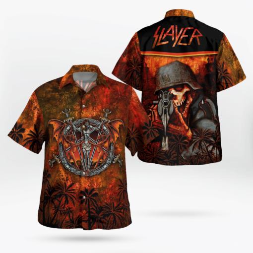 Slayer Skull Veteran 2022 Hawaii Shirt Aloha Shirt For Men Women