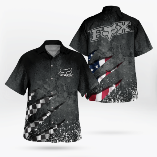 Fox Racing Torn Checked Flag Hawaii Shirt Aloha Shirt For Men Women