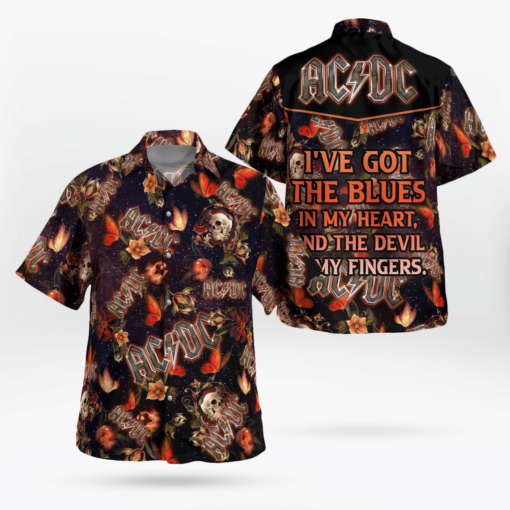 AC/DC Skul Tropical 2022 Hawaii Shirt Aloha Shirt For Men Women
