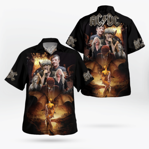 AC/DC Warrior Angel Woman 2022 Hawaii Shirt Aloha Shirt For Men Women