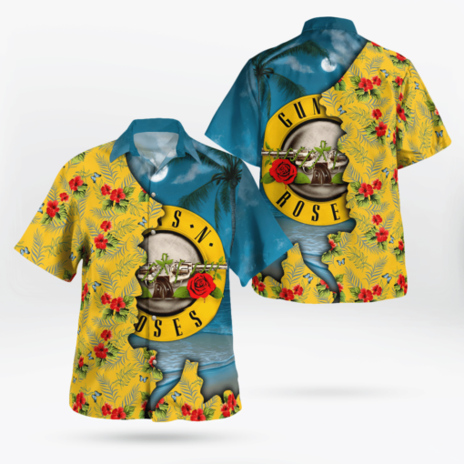 Guns N Roses Tropical Beach Hawaii Shirt Aloha Shirt For Men Women
