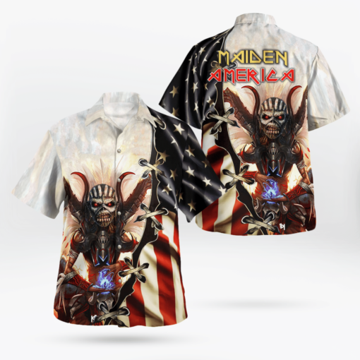 Maiden America The Book Of Soul Hawaiian Shirt Aloha Shirt For Men Women