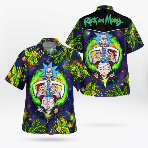 Rick And Morty Tropical Hawaii Shirt Aloha Shirt For Men Women
