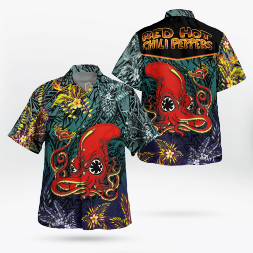 Red Hot Chili Peppers Octopus Tribal Tropical Hawaii Shirt Aloha Shirt For Men Women