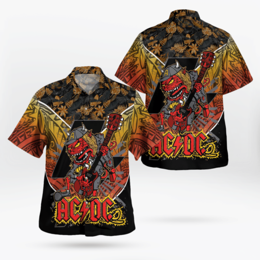 AC/DC Tribal Tropical Hawaii Shirt Aloha Shirt For Men Women