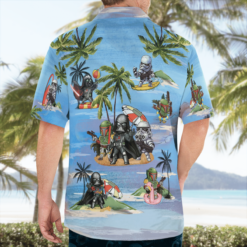 Vader Boba Fett Trooper Summer Time Hawaiian Shirt - Blue - Dream Art Europa