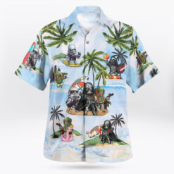 Vader Boba Fett Trooper Summer Time Hawaiian Shirt - Light Blue - Dream Art Europa