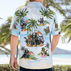 Vader Boba Fett Trooper Summer Time Hawaiian Shirt - Light Blue - Dream Art Europa