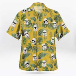 Trooper Face Tropical Leaves Hawaiian Shirt - Dream Art Europa