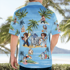 Leia Solo Bb8 R2-D2 Summer Time- Hawaiian Shirt - Blue - Dream Art Europa