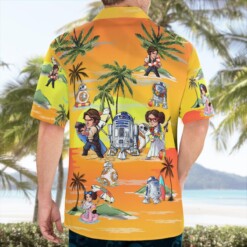 Leia Solo Bb8 R2-D2 Summer Time- Hawaiian Shirt - Sunset Yellow - Dream Art Europa