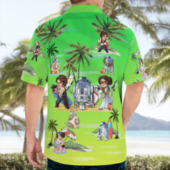 Leia Solo Bb8 R2-D2 Summer Time- Hawaiian Shirt - Sunset Green - Dream Art Europa