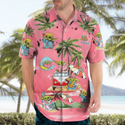 Leia Solo Bb8 R2-D2 Summer Time- Hawaiian Shirt - Pink - Dream Art Europa