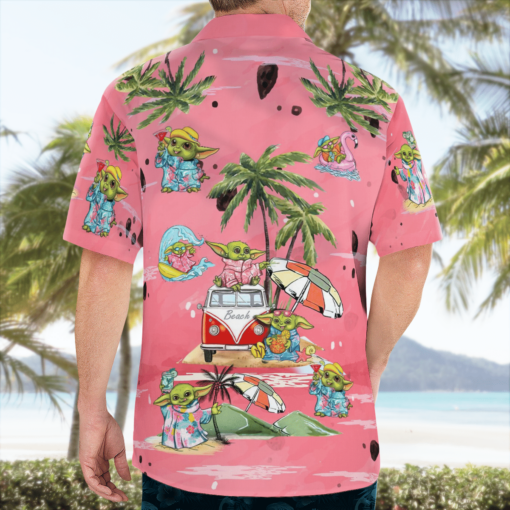 Leia Solo Bb8 R2-D2 Summer Time- Hawaiian Shirt - Pink