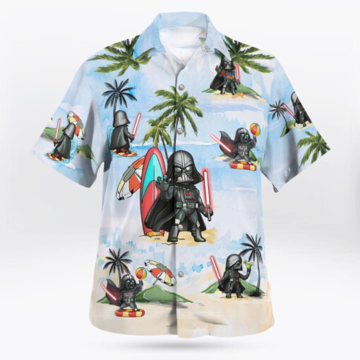 Darth Vader Summer Time Hawaiian Shirt - Light Blue