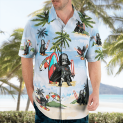 Darth Vader Summer Time Hawaiian Shirt - Light Blue - Dream Art Europa