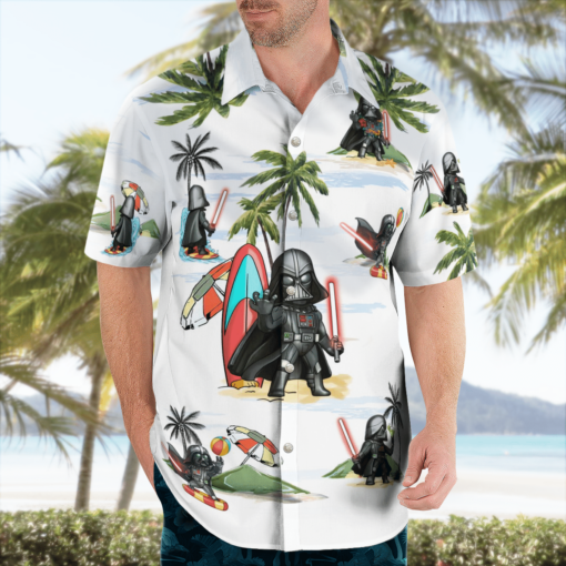 Darth Vader Summer Time Hawaiian Shirt - White