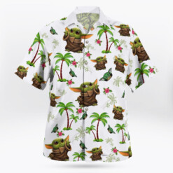 Baby Yoda Tropical Pattern - Hawaiian Shirt - Dream Art Europa