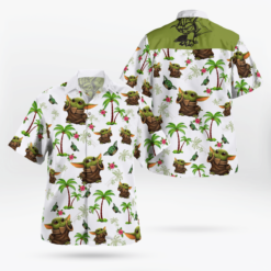 Baby Yoda Tropical Pattern - Hawaiian Shirt - Dream Art Europa