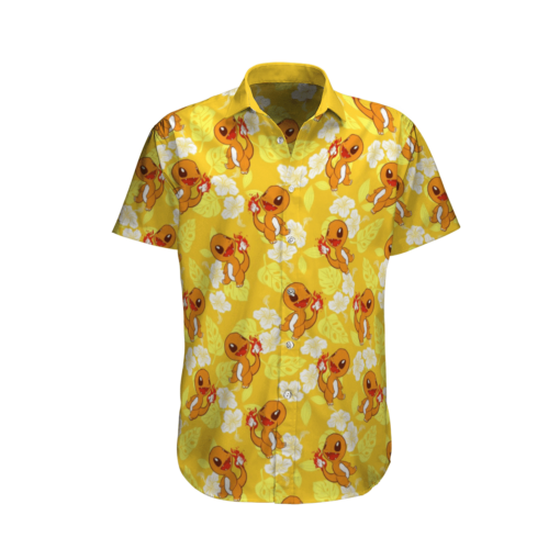 Charmander Tropical Beach Outfits Aloha Shirt For Men Women