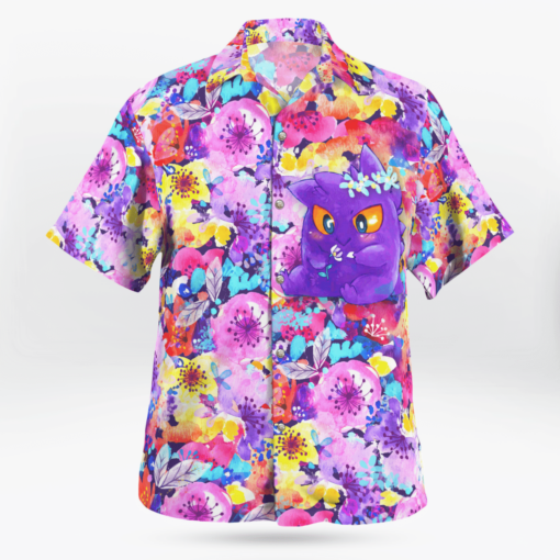 Gengar Summer Flowers Outfits Aloha Shirt For Men Women