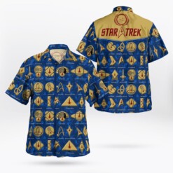 Star Trek Blue Hawaiian Shirt Aloha Shirt For Men Women