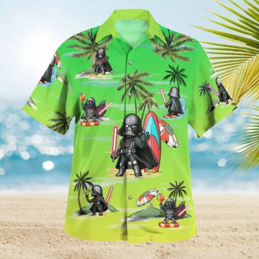 Darth Vader Summer Time Hawaiian Shirt - Sunset Green