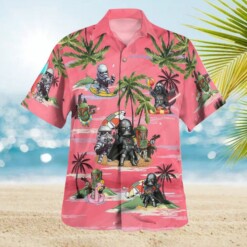 Vader Boba Fett Trooper Summer Time Hawaiian Shirt - Pink