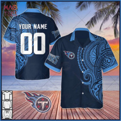 Personalize NFL Tennessee Titans Polynesian Tattoo Design Hawaiian Shirt Summer Aloha Shirt For Men Women