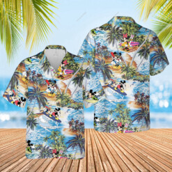 Disney Mickey Mouse Summer Button Up Hawaiian Shirt Aloha Shirt For Men Women - Dream Art Europa