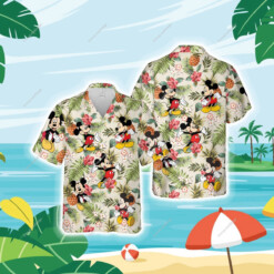 Mickey Mouse Pineapple Fruit Tropical Summer Trip Family Hawaiian Shirt - Dream Art Europa